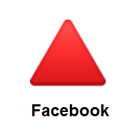 Red Triangle Pointed Up on Facebook