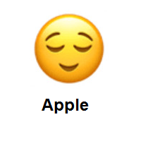 Relieved Face on Apple iOS