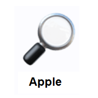 Right-Pointing Magnifying Glass: Tilted Right on Apple iOS
