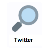 Right-Pointing Magnifying Glass: Tilted Right on Twitter Twemoji
