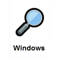 Right-Pointing Magnifying Glass: Tilted Right on Microsoft Windows