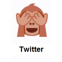 Mizaru- See-No-Evil Monkey on Twitter Twemoji