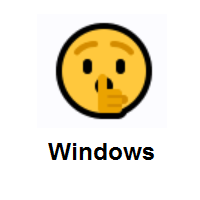 Shushing Face on Microsoft Windows