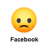 Slightly Frowning Face on Facebook
