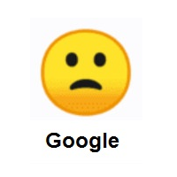 Slightly Frowning Face on Google Android