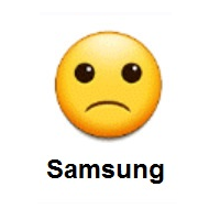 Slightly Frowning Face on Samsung