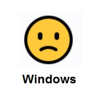 Slightly Frowning Face on Microsoft Windows