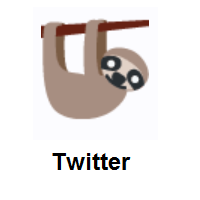 Sloth on Twitter Twemoji