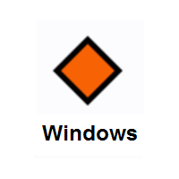 Small Orange Diamond on Microsoft Windows