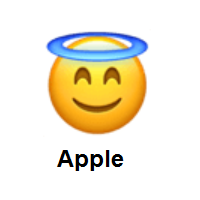 Smiling Face with Halo on Apple iOS