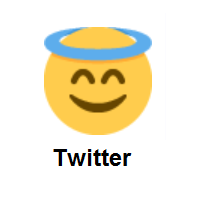 Smiling Face with Halo on Twitter Twemoji