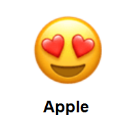 Smiling Face with Heart-Eyes on Apple iOS