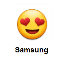 Smiling Face with Heart-Eyes on Samsung