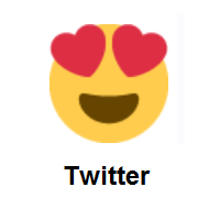Smiling Face with Heart-Eyes on Twitter Twemoji