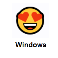 Smiling Face with Heart-Eyes on Microsoft Windows