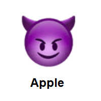 Devil: Smiling Face With Horns on Apple iOS