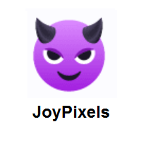 Devil: Smiling Face With Horns on JoyPixels