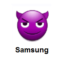 Devil: Smiling Face With Horns on Samsung