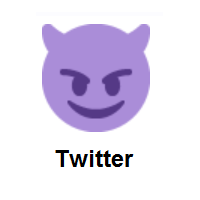 Devil: Smiling Face With Horns on Twitter Twemoji