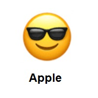 Cool Face: Smiling Face with Sunglasses on Apple iOS