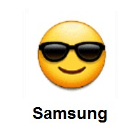 Cool Face: Smiling Face with Sunglasses on Samsung