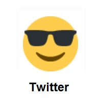 Cool Face: Smiling Face with Sunglasses on Twitter Twemoji