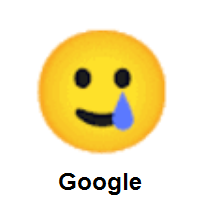 Smiling Face With Tear on Google Android