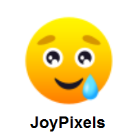 Smiling Face With Tear on JoyPixels