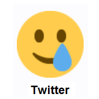 Smiling Face With Tear on Twitter Twemoji