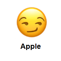 Smirking Face on Apple iOS