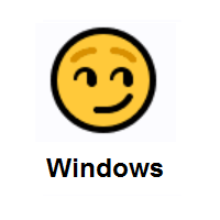 Smirking Face on Microsoft Windows