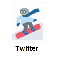 Snowboarder on Twitter Twemoji