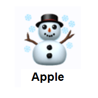 Snowman on Apple iOS