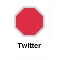 Stop Sign on Twitter Twemoji