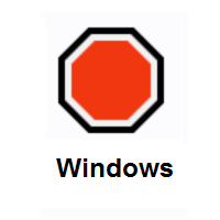 Stop Sign on Microsoft Windows