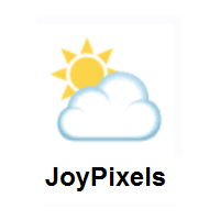Cloud Cover: Sun Behind Cloud on JoyPixels