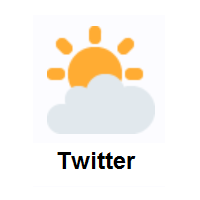 Cloud Cover: Sun Behind Cloud on Twitter Twemoji