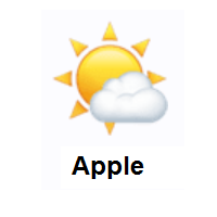 Sun Behind Small Cloud on Apple iOS
