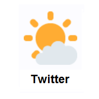 Sun Behind Small Cloud on Twitter Twemoji