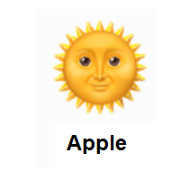 Sun With Face on Apple iOS