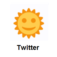 Sun With Face on Twitter Twemoji