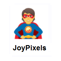 Superhero on JoyPixels