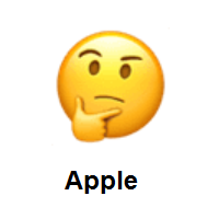 Thinking Face on Apple iOS