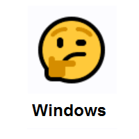 Thinking Face on Microsoft Windows