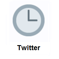 Three O’clock on Twitter Twemoji