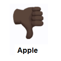 Thumbs Down: Dark Skin Tone on Apple iOS