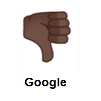 Thumbs Down: Dark Skin Tone on Google Android