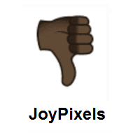 Thumbs Down: Dark Skin Tone on JoyPixels
