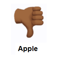 Thumbs Down: Medium-Dark Skin Tone on Apple iOS