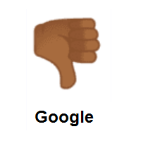 Thumbs Down: Medium-Dark Skin Tone on Google Android